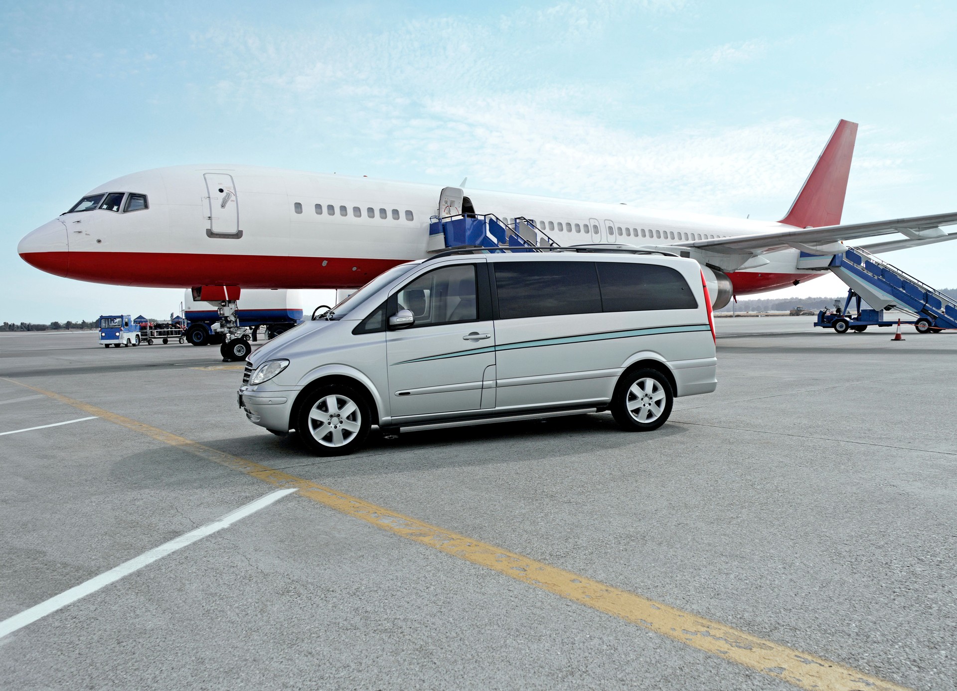 Passenger Plane and VIP van